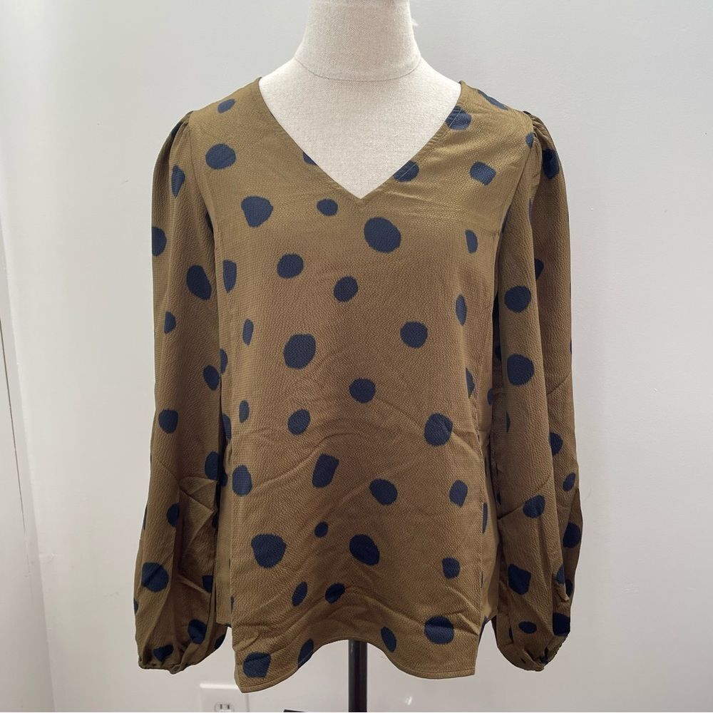 NWT G by Giuliana olive long sleeve shirt size S